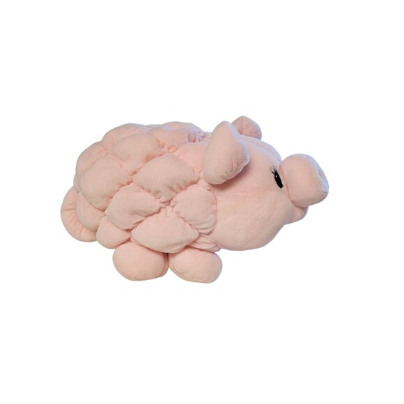 Vintage Commonwealth Puffy Pink Pig Quilted Stuffed Animal 16" Soft - Picture 5 of 6